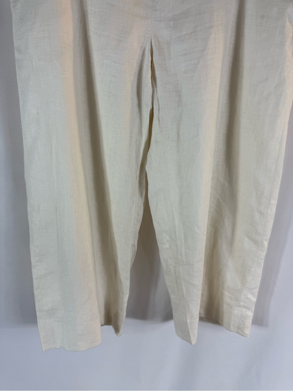 Grace Elements White 100% Linen Wide Leg Pants Size: 12 - Picture 4 of 11